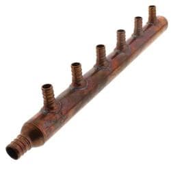 Sioux Chief 672X0690 Pex Branch Manifold, 1/2 in F1807, 6 Port
