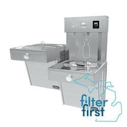 Elkay&reg; LVRCTL8WSK ezH2O&reg; Vandal-Resistant Bottle Filling Station & Bi-Level Cooler Filter