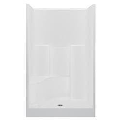 Aquatic 1483STS-RH-WHT Everyday 1-Piece Shower Stall, 48 in W x 76 in H
