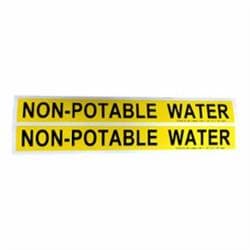 NON POTABLE WATER BLACK ON YELLOW S