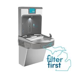 Elkay&reg; LZS8WSSP Enhanced Bottle Filler & Single ADA Cooler Refrigerated High Capacity Lead Reduction Drop Down Wrapper