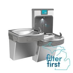 Elkay&reg; LZSTL8WSSP Enhanced Bottle Filler & Bi-Level ADA Cooler Refrigerated High Capacity Lead Reducing Drop Down Wrapper