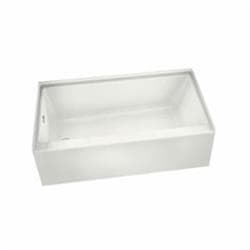 MAAX® 105705-000-001-001 Rubix 6032 Acrylic Alcove Left-Hand Drain Bathtub in White