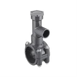 Spears&reg; HT2-419 SCH 80 PVC Pipe Saddle, 4 x 1-1/2 in Nominal