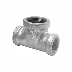 1-1/2 x 1-1/4 in Galvanized Tee Gs