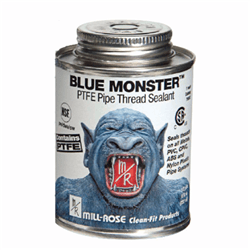 Blue Monster® 76003 White Industrial Grade Thread Sealant, 1/2 pt