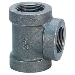 1 x 1-1/2 in Black Cast Iron Tee Gs