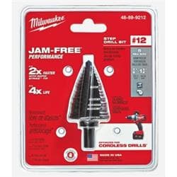 Milwaukee&reg; Tool 48-89-9212 Step Drill Bit, 7/8 in Dia Min Hole, 1-3/8 in Dia Max Hole