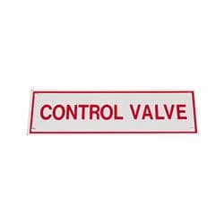 FPPI&reg; 02-034-00 Control Valve Legend Identification Sign, 6 x 2 in