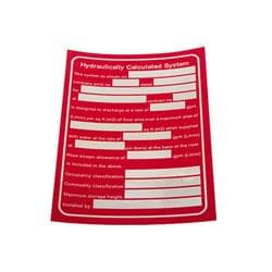 FPPI&reg; 02-080-00 Hydraulic System Legend Identification Decal, 5 x 7 in
