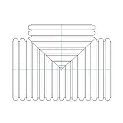 ADS&reg; 3651AN Dual Wall Fabricated Soiltight Single Manifold Tee, 36 in Plain End