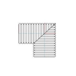 ADS&reg; 1898AN74 90 deg Fabricated Soiltight Manifold Bend, 18 in Plain End