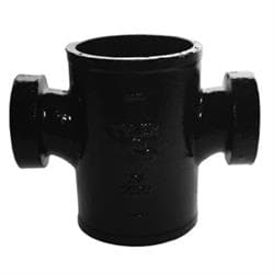 3 x 1-1/2 in No-Hub Tapped Cross