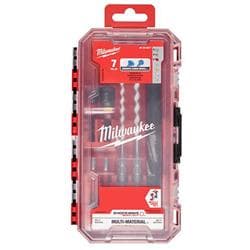 Milwaukee&reg; Tool 48-20-8877 7 Piece SHOCKWAVE&trade; Impact Duty Carbide Multi-Material Drill Bit Concrete Screw Install Set
