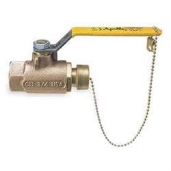 Apollo&trade; 70103HC Bronze 2 PIece Ball Valve with Hose Thread w/Cap & Chain, 1/2 in Nominal