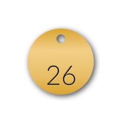 KOLBI TAG 11/2 BRASS 26-50 NUMBERS