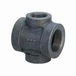 1-1/2 X 1-1/2 X 1 X 1 in Black Cast Iron Cross Gs