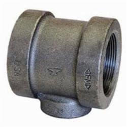 1/2 x 1 in Black Cast Iron Tee