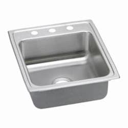 Elkay&reg; LRAD2022553 Lustertone&reg; Classic 19-1/2" x 22" x 5-1/2" 3-Hole Single Bowl Drop-in ADA Sink