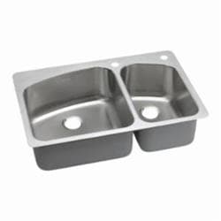 Elkay&reg; DPXSR2250R1 Dayton&reg; 33" x 22" x 8" 1-Hole 60/40 Double Bowl Dual Mount Sink