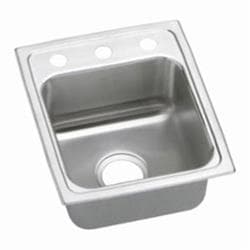 Elkay&reg; LR15172 Lustertone&reg; Classic 15" x 17-1/2" x 7-5/8" 2-Hole Single Bowl Drop-in Bar Sink