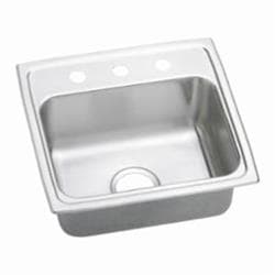 Elkay&reg; LR1918MR2 Lustertone&reg; Classic 19" x 18" x 7-5/8" MR2-Hole Single Bowl Drop-in Sink