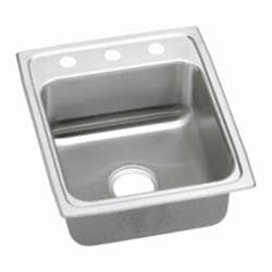 Elkay&reg; LRAD1720552 Lustertone&reg; Classic 17" x 20" x 5-1/2" 2-Hole Single Bowl Drop-in ADA Sink