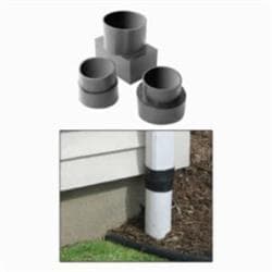 Fernco&reg; DSC-534 Rectangular Pipe Downspout Connector, 4 in Nominal Size