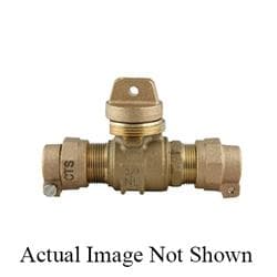 Ford B44-666M-NL Minneapolis Pattern Ball Valve Curb Stop, 1-1/2 in Nominal