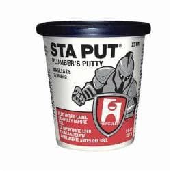 Hercules® Sta Put® 25103 Plumbers Putty, 3 lb
