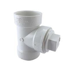 1-1/2 in Pvc Sch 40 Clean Out Tee With Plug Dwv