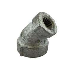 1 x 1/2 in Galvanized Cast Iron 45 Elbow