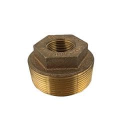 2 x 3/4 in Brass Hex Bushing Gs