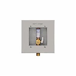 IPS® 88525 Mini SS Ice Maker Outlet Box With Hammer Arrester Valve, 1/2 in Sweat