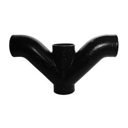 4 x 3 in No-Hub Double Combo Wye And 1/8 Bend