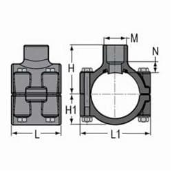 866-532 6 x 4 in Pvc Clamp Saddle
