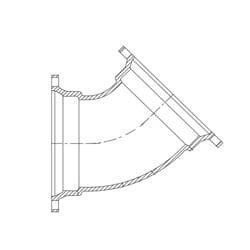 Import 6 in Mechanical Joint 45 Deg Elbow