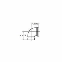 Victaulic&reg; FA83145P00 90 Elbow, 1 x 3/4 in Nominal