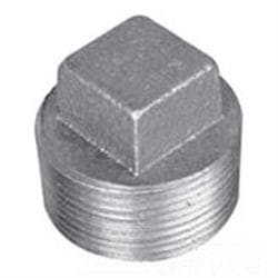 1-1/4 in Galvanized Square Head Solid Plug