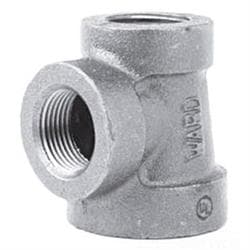 1-1/2 x 1 in Black Cast Iron Tee