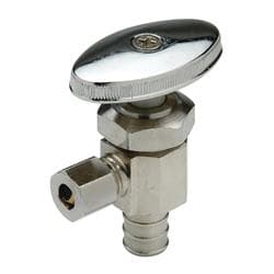 Zurn&reg; PEX&reg; QQTV40GX Crimp Angle Stop Valve, 1/2 x 1/4 in Nominal
