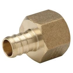 Zurn&reg; PEX&reg; QQUFC34GX Crimp Non Swivel Pipe Adapter, 3/4 x 1/2 in Nominal
