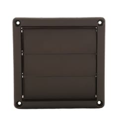 FAMCO LH8BR Plastic Wall Vent with Movable Louvers 8 in, Brown