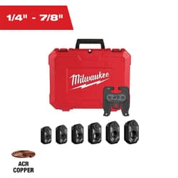 Milwaukee® 49-16-2461ZX FORCE LOGIC™ 1/4 in to 7/8 in ZoomLock MAX® and >B< MaxiPro® Pivoting Press Ring Kit for M12™ FORCE LOGIC™ Press Tool
