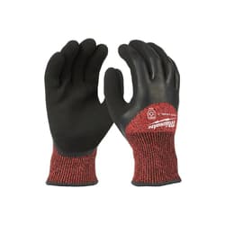 Milwaukee® 48-22-8924 XX-Large Red Latex Level 3 Cut Resistant Insulated Winter Dipped Work Gloves
