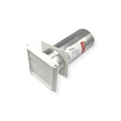 Wal-Rich 0812030 White Louvered Dryer Vent Hood