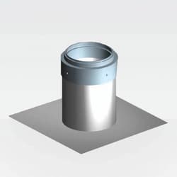 Centrotherm Eco Systems 250410603650 InnoFlue® IAFRF10 Flat Roof Flashing, Stainless Steel, 10 in Pipe