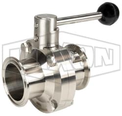 Dixon® B5107E250CC-A-B5107 Series Butterfly Valve with Trigger Handle Clamp End, 2.5 in Nominal