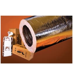 JPL® MHP25B-04 Insulated Flexible Air Duct, 4 in ID x 25 ft L, R-Value 4.2, Fiberglass insulation, 36BG PER BNDL