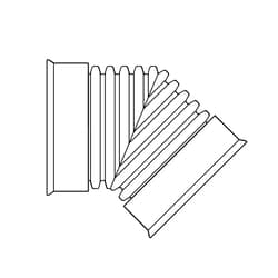 ADS® 1597AN65BB 45 deg Dual Wall Fabricated Watertight Bend, 15 in Bell End